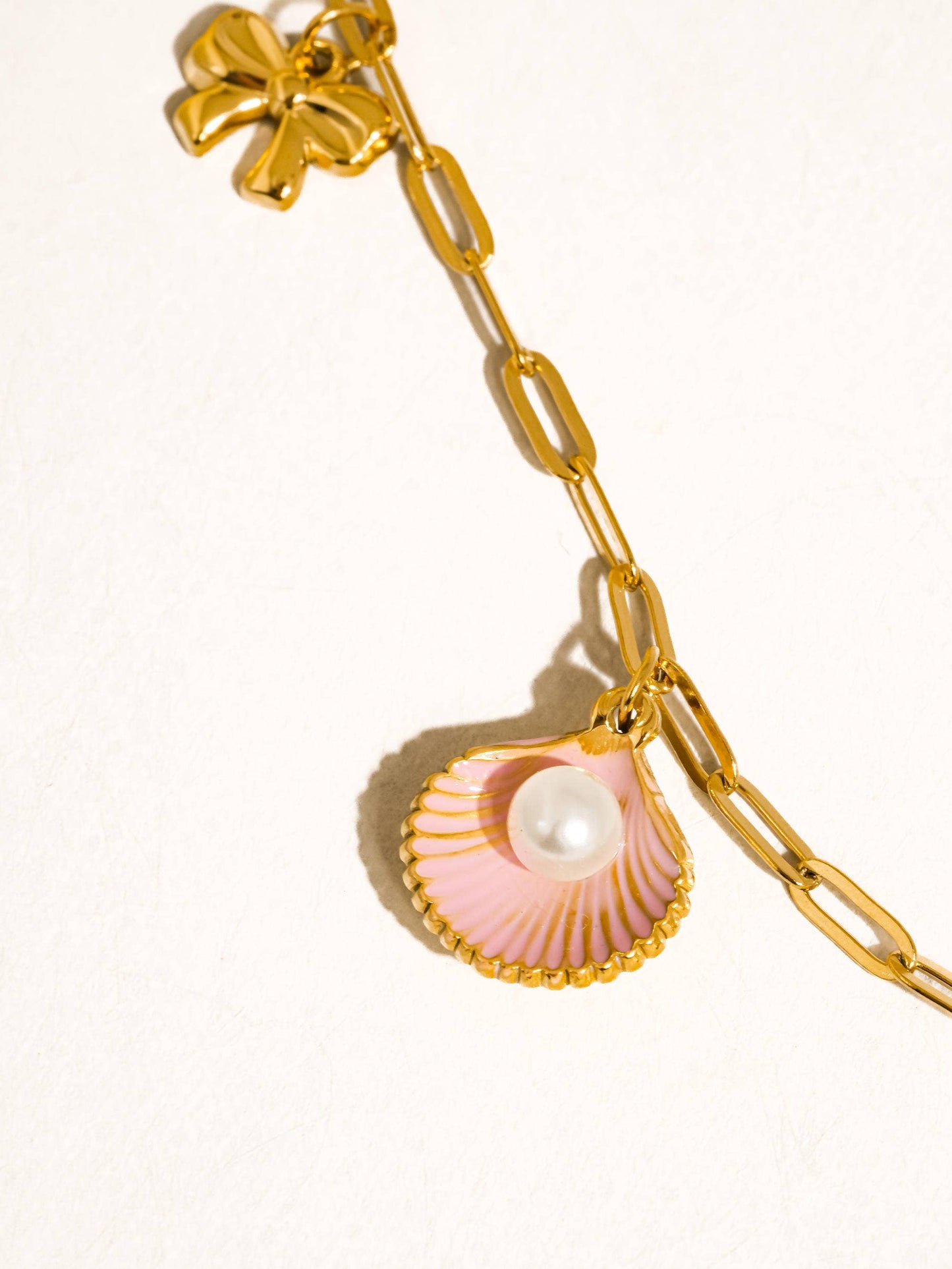 Tyla Bow Charm Necklace 18K Gold Non-Tarnish: Yellow Gold