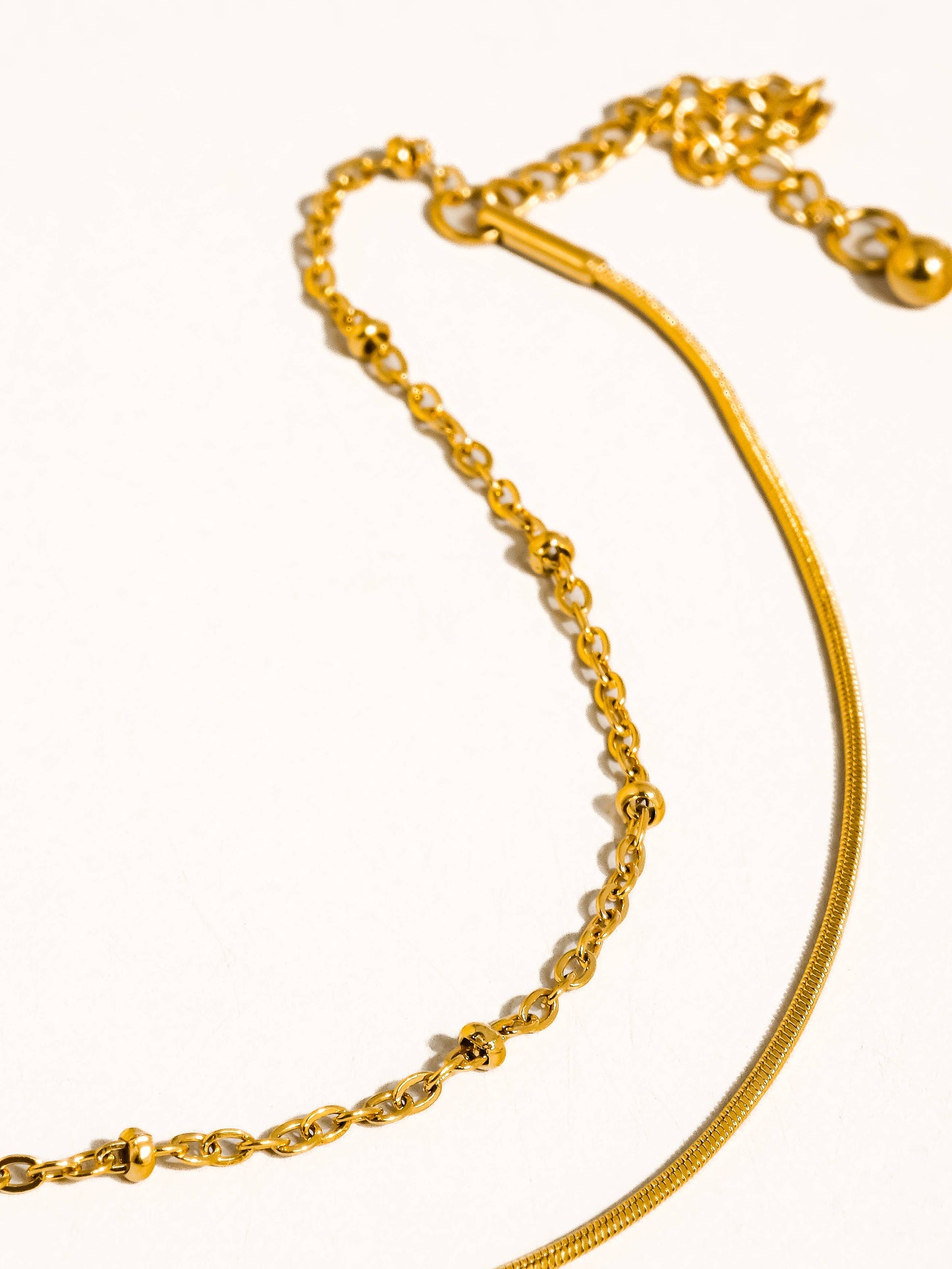 Alma Double Chain Bracelet - 18K Gold Plated - Non-Tarnish